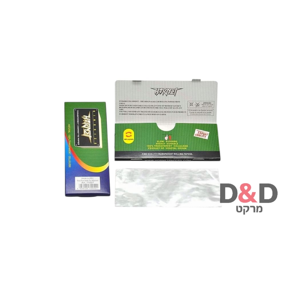 HORNET | ניר גלגול שקוף | Mini Size | Transparent Cellulose