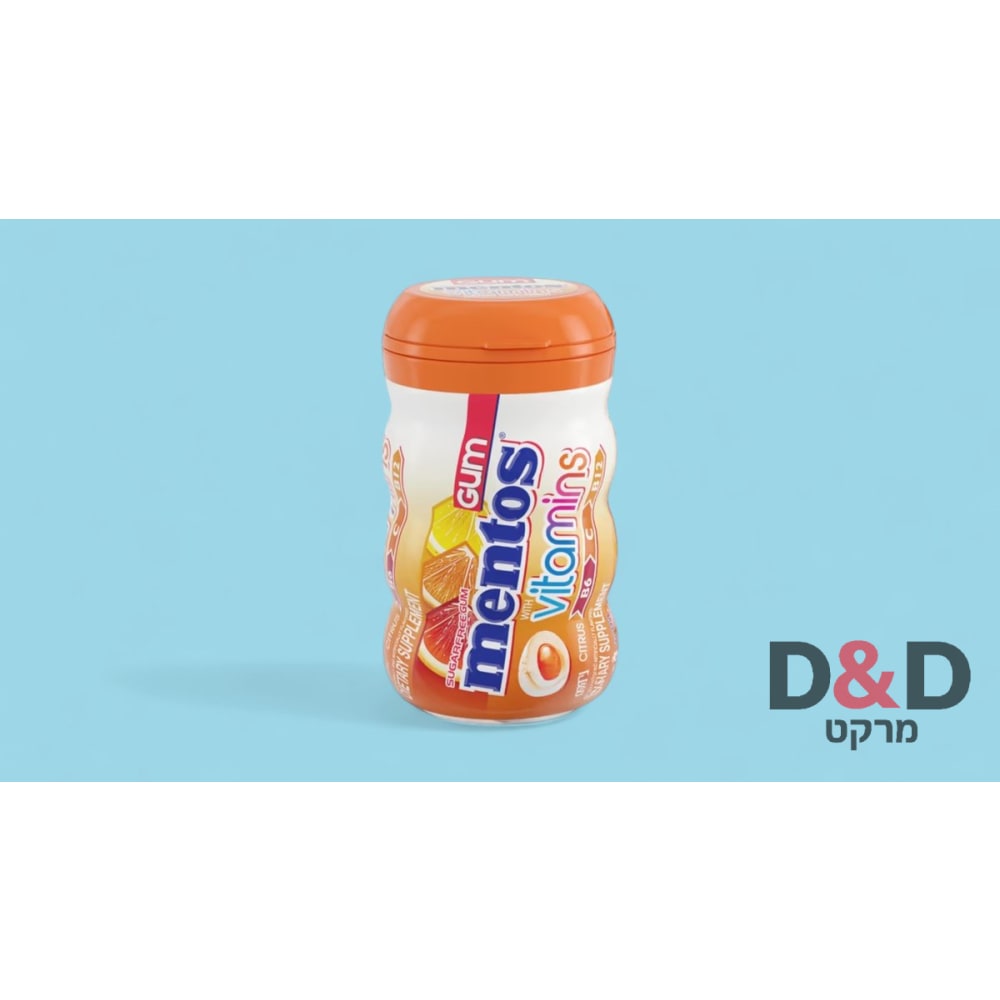 Mentos with Vitamins B6 | גומי למסטיק עם ויטמינים בטעם פירות טרופי