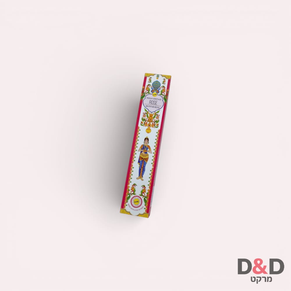 קטורת מקלות ורד = ROSE=Indian Heritage Rose Incense Sticks Home