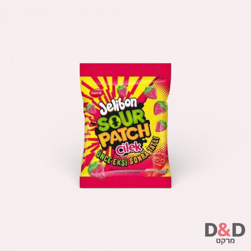 JELIBON SOUR PATCH=סוכריות גומי בטעם תות חמוץ