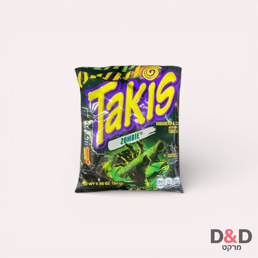 TAKIS ZOMBIE=חטיף טאקיס=92גר=1יח