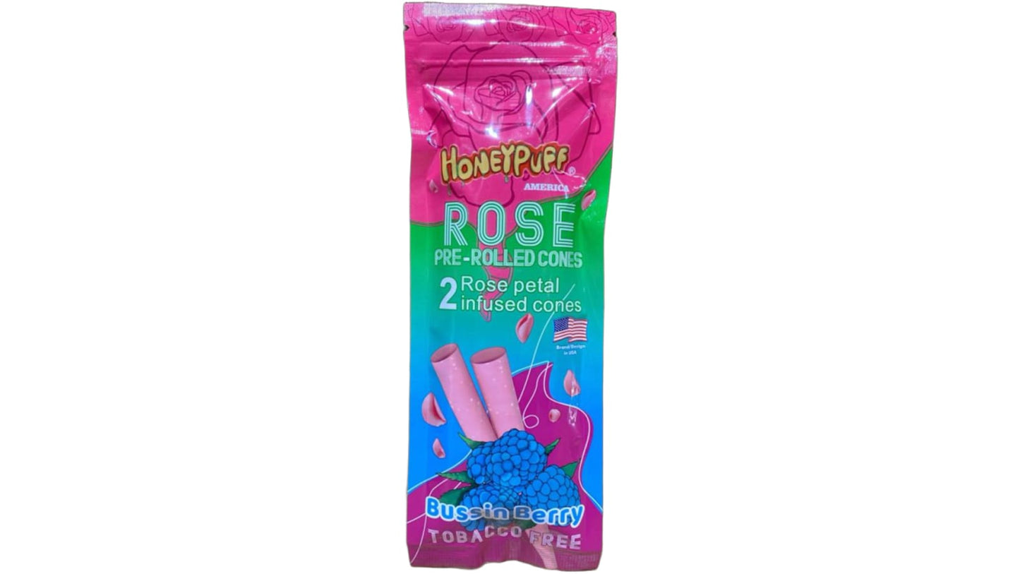 HoneyPuff | Rose Pre-Rolled Cones | Bussin Berry | 2 יח׳