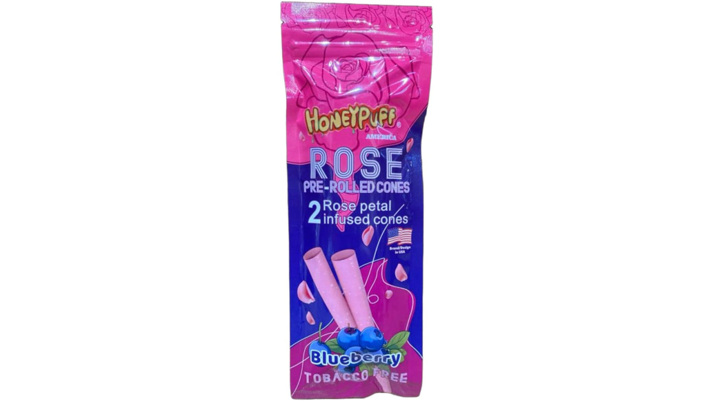 HoneyPuff | Rose Pre-Rolled Cones | Blueberry | 2 יח׳