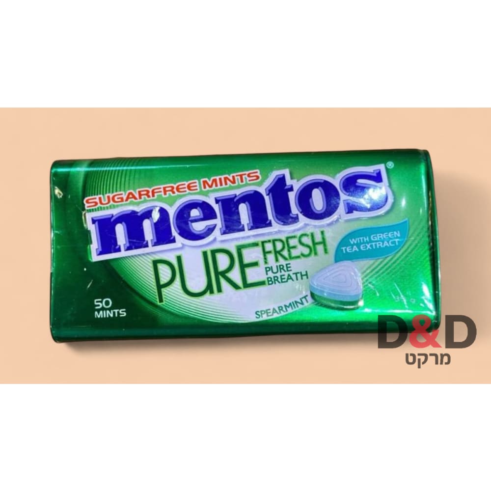 🍬 Mentos Pure Fresh | מנטוס | נענע ספירמינט | 50 יחידות