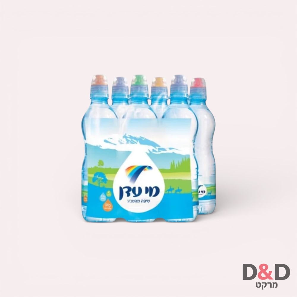 שישיית מי עדן מים  בקבוק ספורט =0.5ל