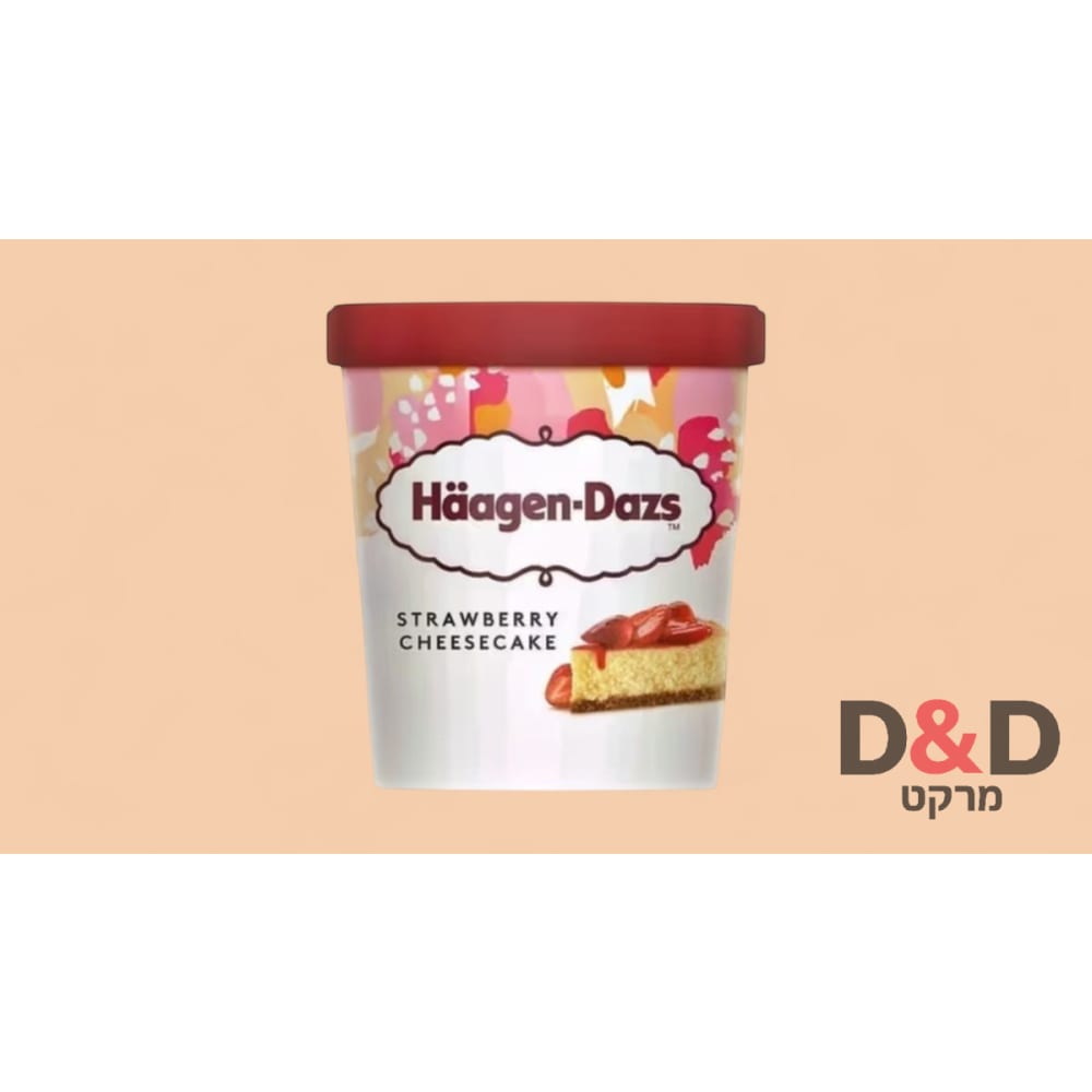 גלידת האגן דאז בטעם  תות עוגת גבינה