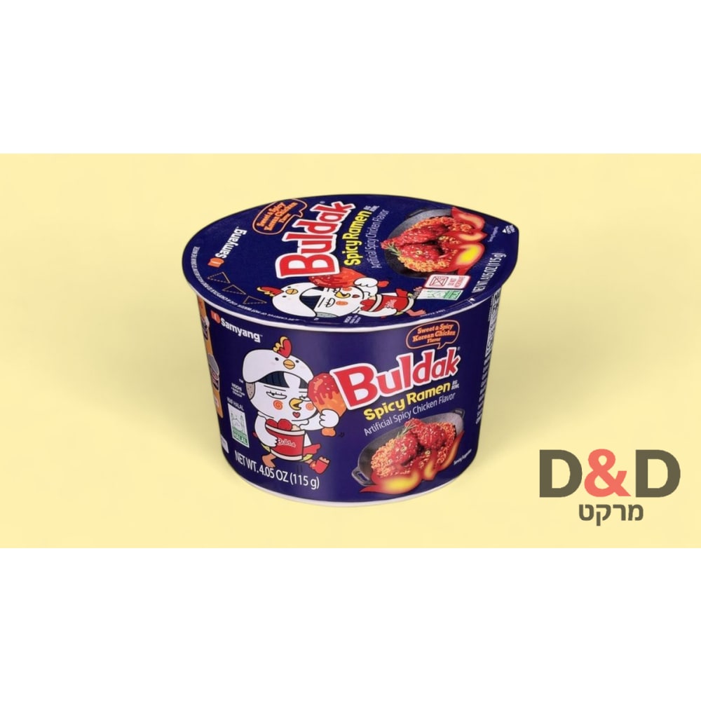 Buldak Spicy Noodles Cup 105g - Sweet & Spicy Fried Chicken Flavo | נודלס מתוק חריףr
