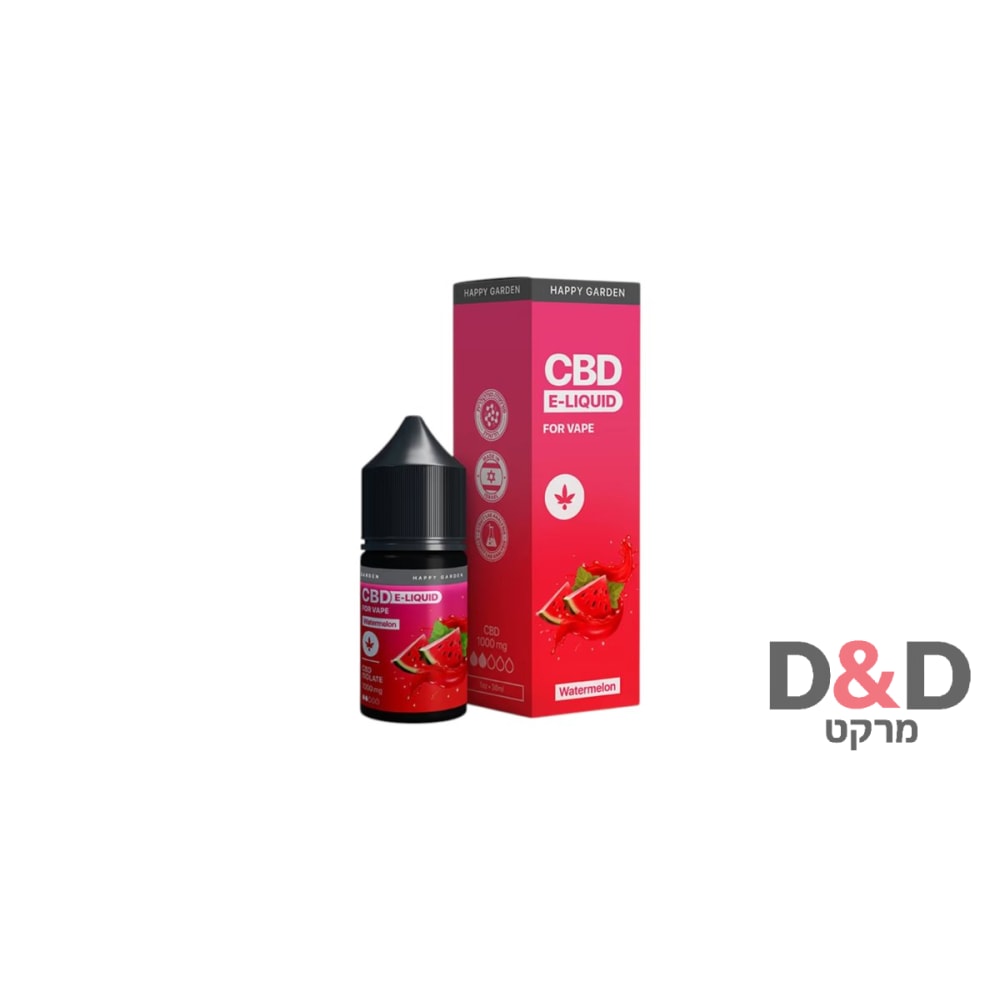 נוזל CBD לוייפ | Happy Garden | אבטיח Watermelon | E-Liquid