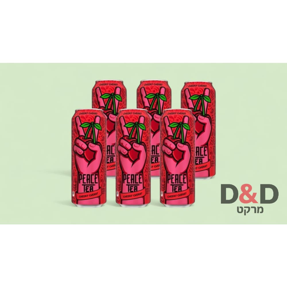 פחית תה בטעם דובדבן=יחPeace Tea Iced Tea Cheeky Cherry=1
