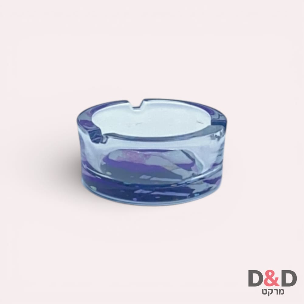 Ashtray | מאפרת זכוכית עגולה עם ציורים