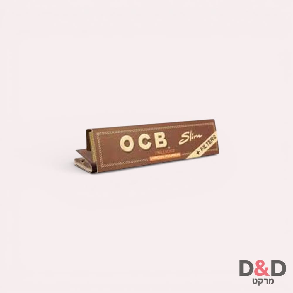 OCB | נייר גלגול חום קינג סייז עם פילטרים | 2 יחידות | BROWN 🔥