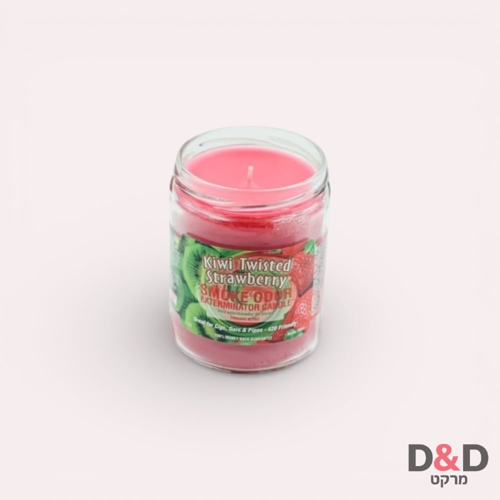 נר ריחני | Smoke Odor Exterminator | Kiwi Twisted Strawberry | 368g