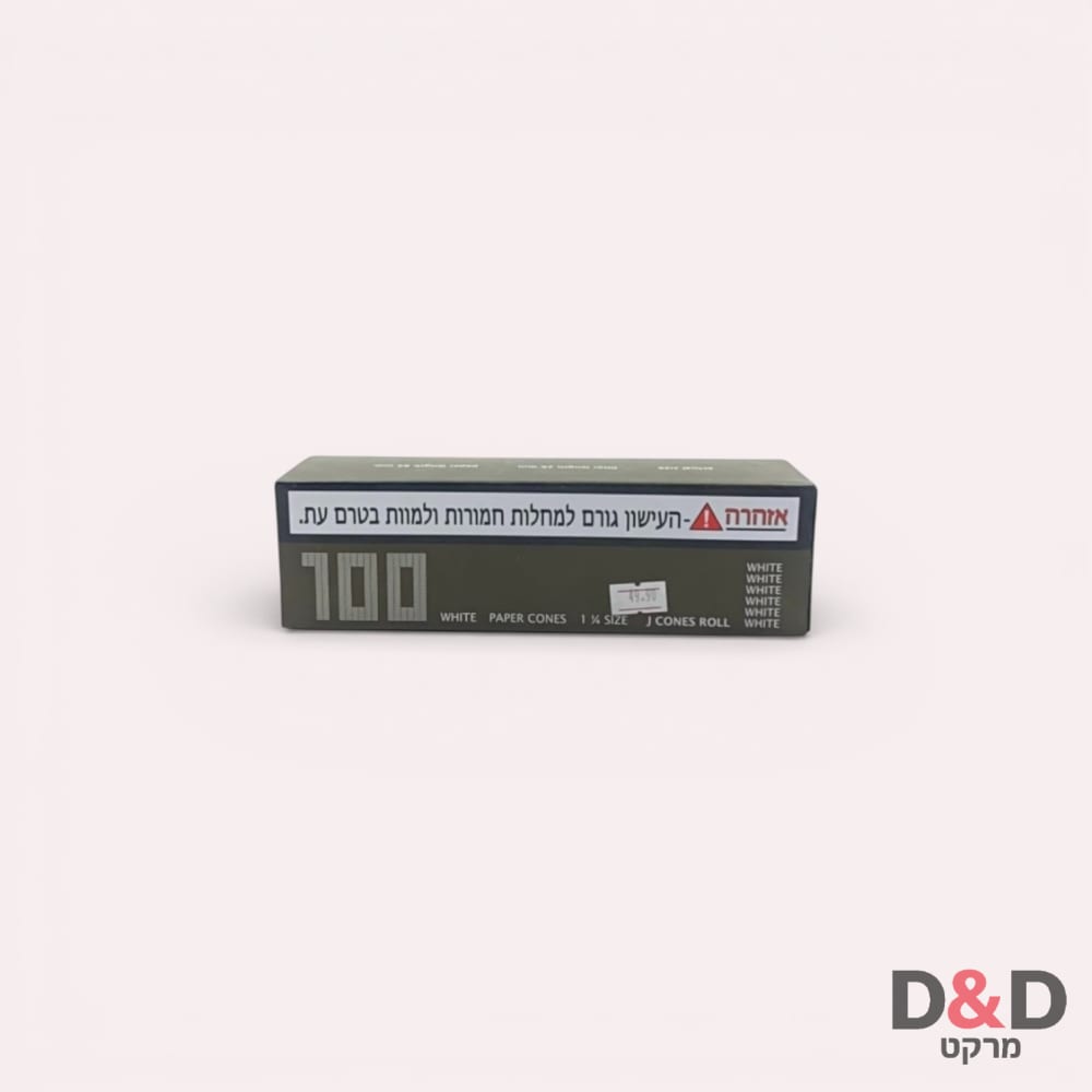 קונוסים מוכנים מדיום 1/4 | Medium | נייר לבן | 100 יח