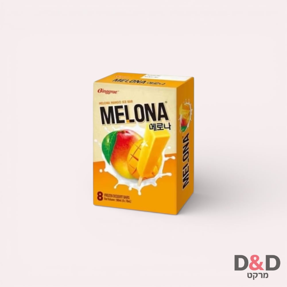 גלידה סורבה בטעם מנגו מארז=8יח=MELONA