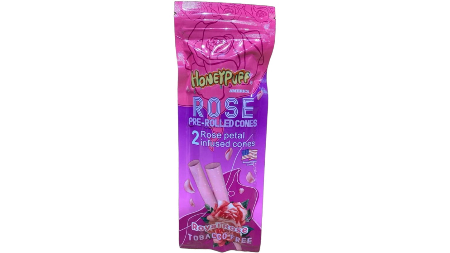 HoneyPuff | Rose Pre-Rolled Cones | Royal Rose | 2 קונוסים