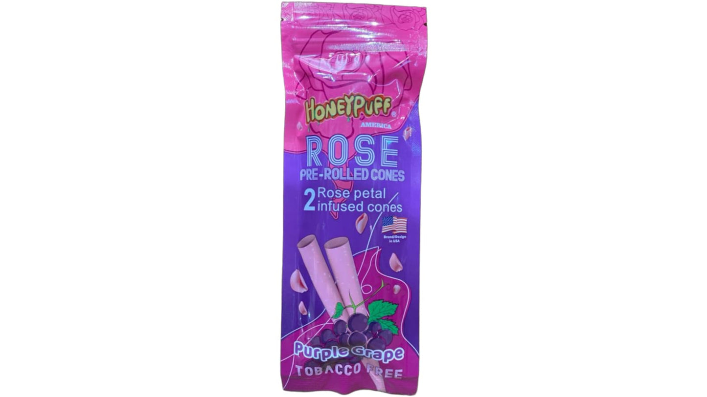 HoneyPuff | Rose Pre-Rolled Cones | ענבים | 2 קונוסים