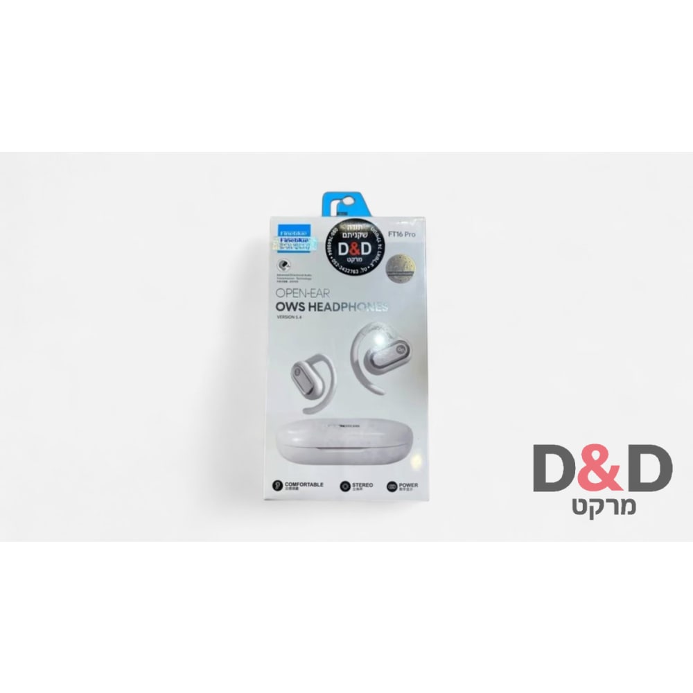 Fineblue FT16 Pro | אוזניות OWS Open-Ear אלחוטיות | Bluetooth 5.4