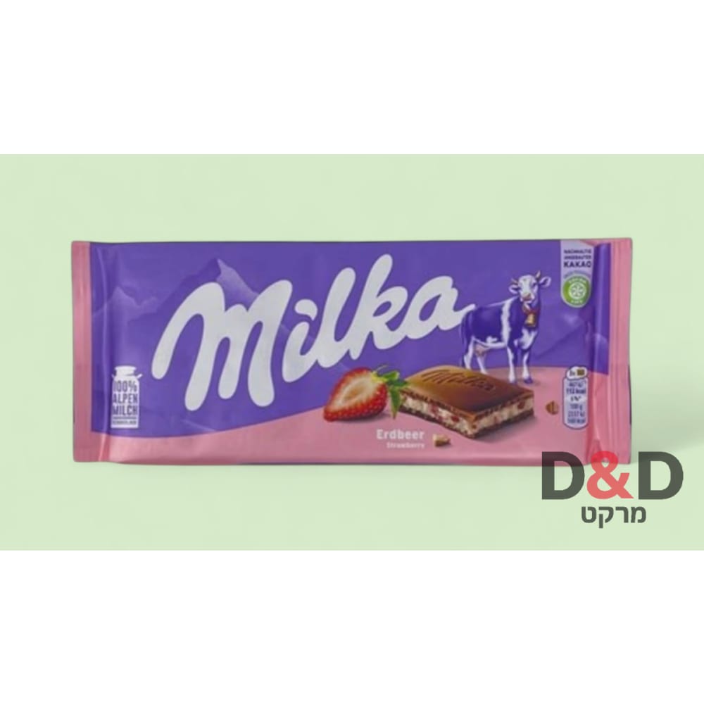 🍫 Milka Strawberry | שוקולד חלב עם תות | 100g